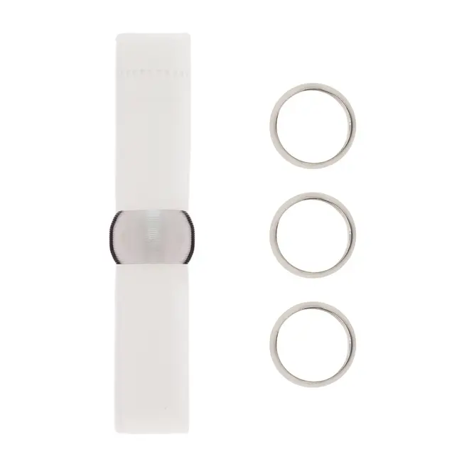 ARGOLA PARA GUARDANAPO CONJUNTO COM 4 PEÇAS UNION - PRATA - Foto 1
