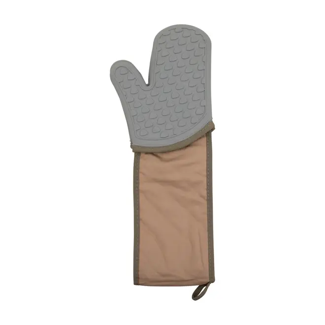 LUVA DE FORNO DUPLA MAX PROTECTION - CINZA/BEGE - Foto 2