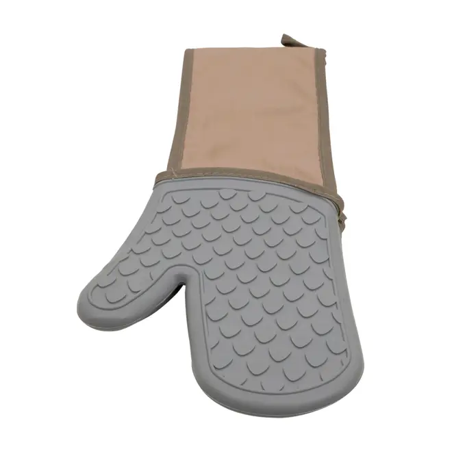 LUVA DE FORNO DUPLA MAX PROTECTION - CINZA/BEGE - Foto 3
