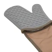 LUVA DE FORNO DUPLA MAX PROTECTION - CINZA/BEGE - Foto 5