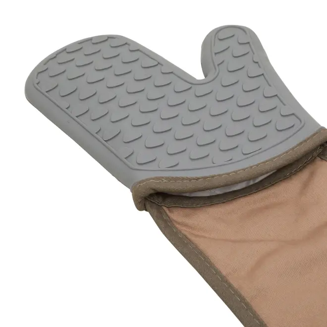 LUVA DE FORNO DUPLA MAX PROTECTION - CINZA/BEGE - Foto 5
