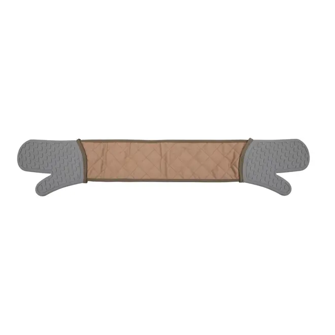 LUVA DE FORNO DUPLA MAX PROTECTION - CINZA/BEGE - Foto 6