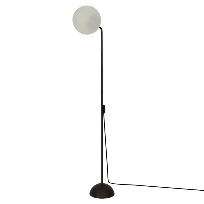 LUMINÁRIA DE CHÃO BUNCHY - PRETO/FROST - Foto 1