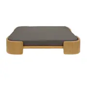 CAMA PARA PET M BEND 55 CM X 40 CM - CARVALHO/CINZA - Foto 1