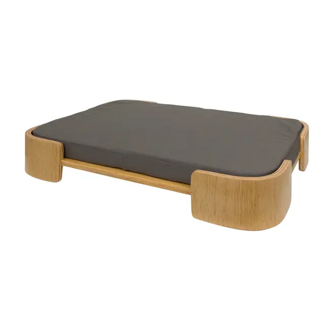 CAMA PARA PET M BEND 55 CM X 40 CM - CARVALHO/CINZA - Foto 2