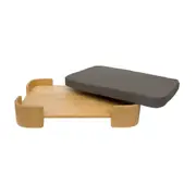 CAMA PARA PET M BEND 55 CM X 40 CM - CARVALHO/CINZA - Foto 4
