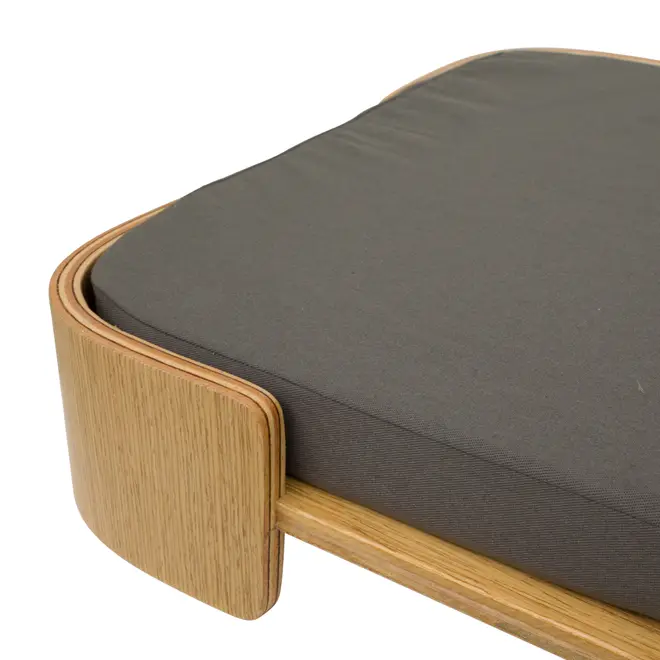 CAMA PARA PET M BEND 55 CM X 40 CM - CARVALHO/CINZA - Foto 5