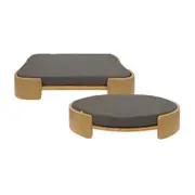 CAMA PARA PET M BEND 55 CM X 40 CM - CARVALHO/CINZA - Foto 7
