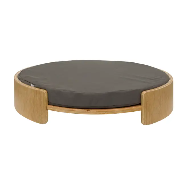 CAMA PARA PET REDONDO 50 CM M BEND - CARVALHO/CINZA - Foto 1