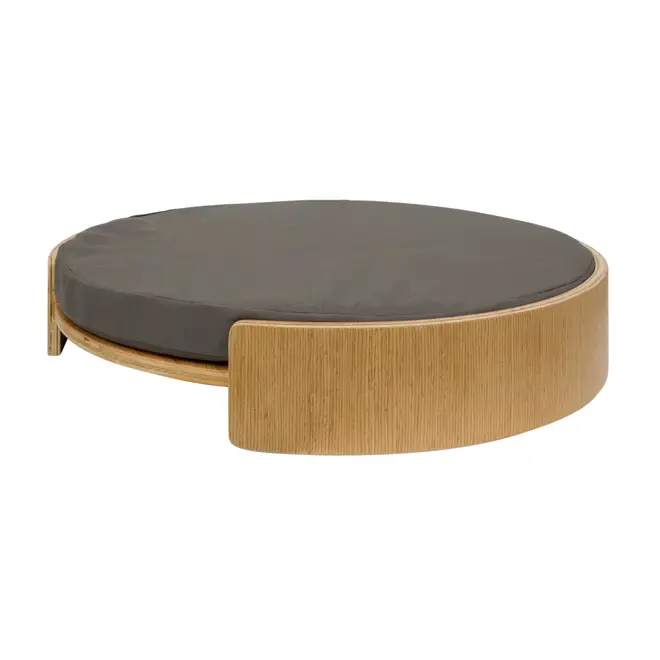 CAMA PARA PET REDONDO 50 CM M BEND - CARVALHO/CINZA - Foto 2