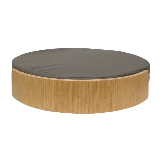 CAMA PARA PET REDONDO 50 CM M BEND - CARVALHO/CINZA - Foto 3