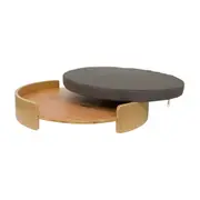 CAMA PARA PET REDONDO 50 CM M BEND - CARVALHO/CINZA - Foto 4