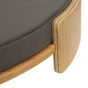 CAMA PARA PET REDONDO 50 CM M BEND - CARVALHO/CINZA - Foto 5