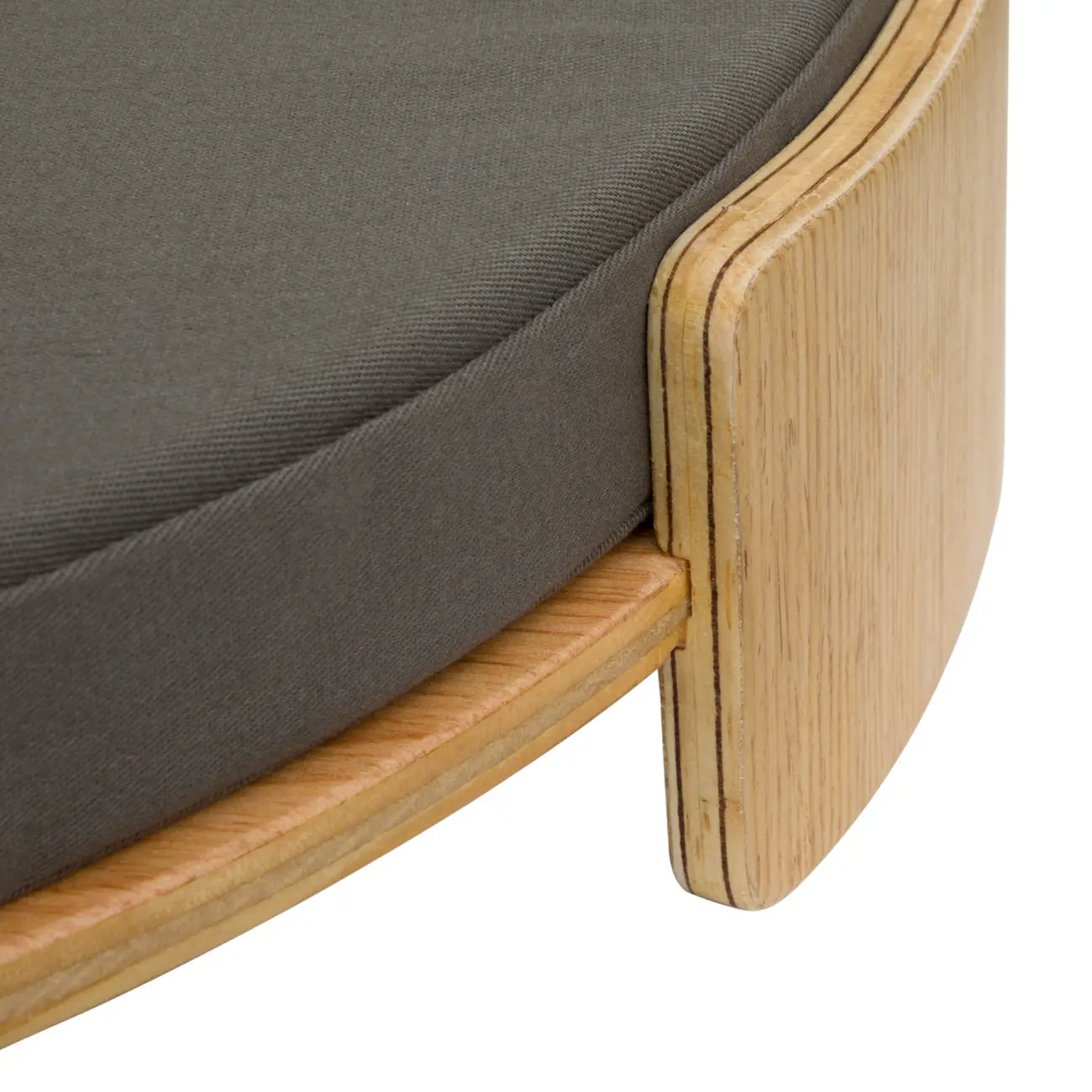 CAMA PARA PET REDONDO 50 CM M BEND - CARVALHO/CINZA - Foto 5