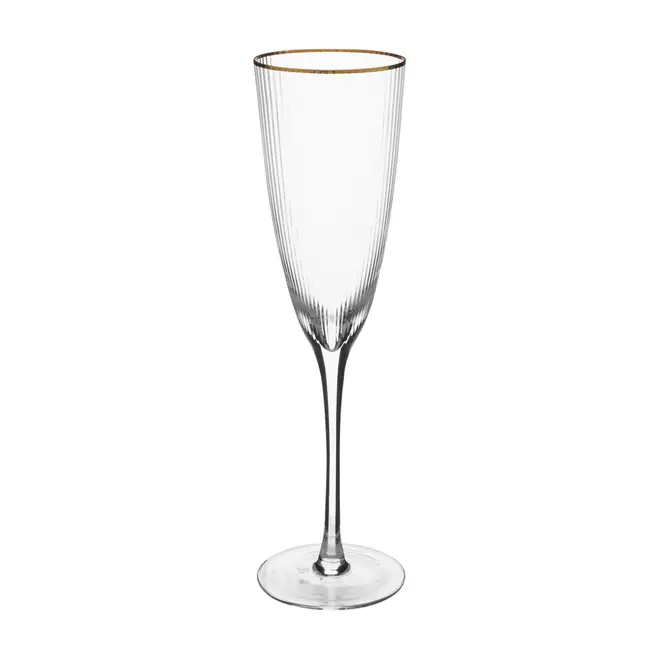 RUTILO DOURADO TAÇA CHAMPANHE 300 ML - INCOLOR/DOURADO - Foto 1