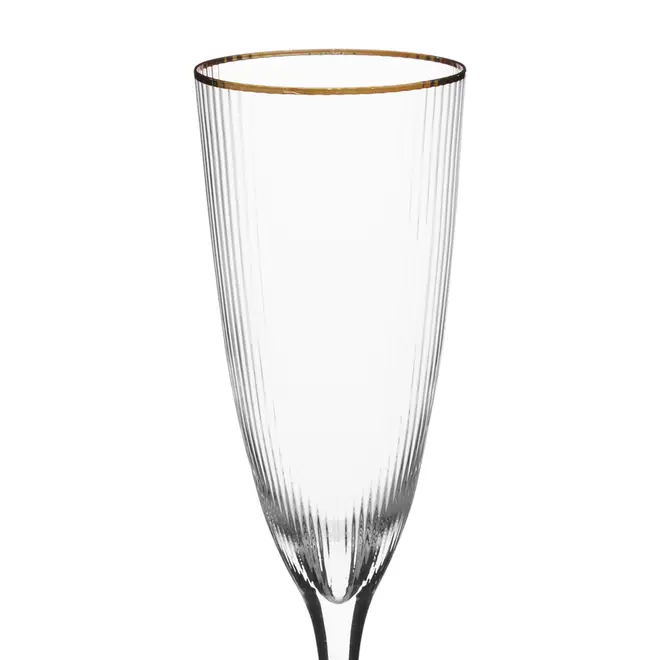 RUTILO DOURADO TAÇA CHAMPANHE 300 ML - INCOLOR/DOURADO - Foto 2