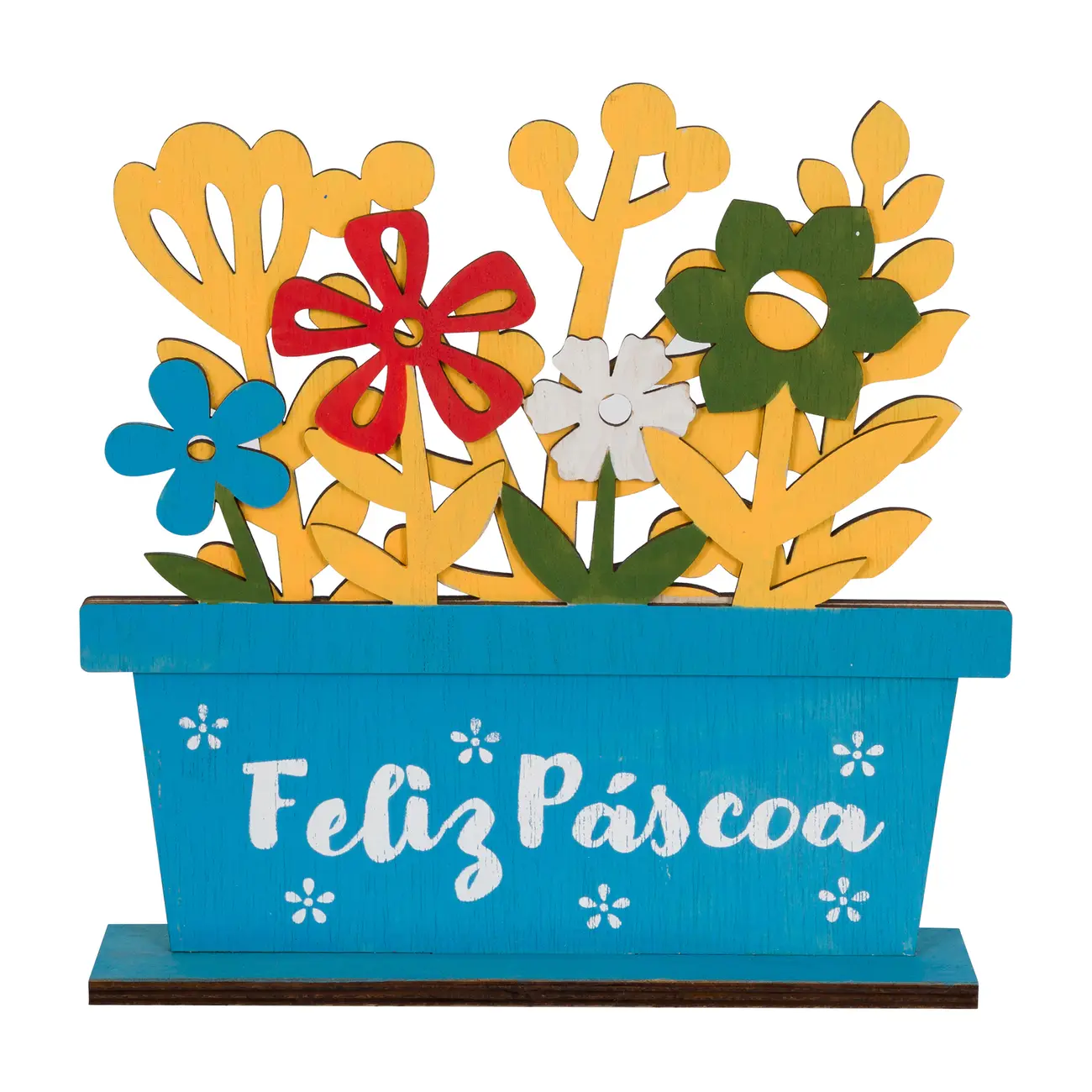 FLOREIRA ADORNO 22 CM CHOCO CHITA - AZUL/MULTICOR - Foto 1