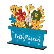 FLOREIRA ADORNO 22 CM CHOCO CHITA - AZUL/MULTICOR - Foto 2