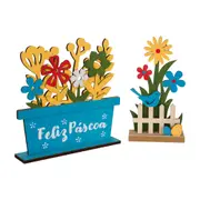 FLOREIRA ADORNO 22 CM CHOCO CHITA - AZUL/MULTICOR - Foto 6