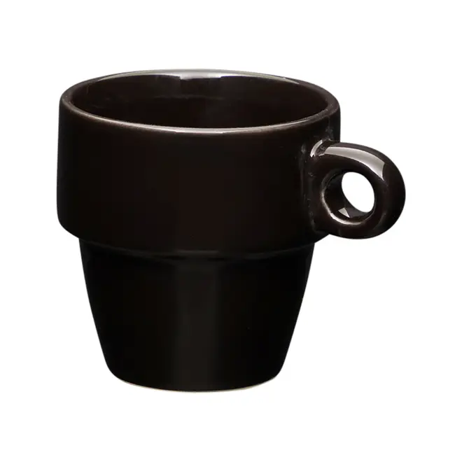 XÍCARA CAFÉ EMPILHÁVEL 90 ML STAK - PRETO - Foto 2