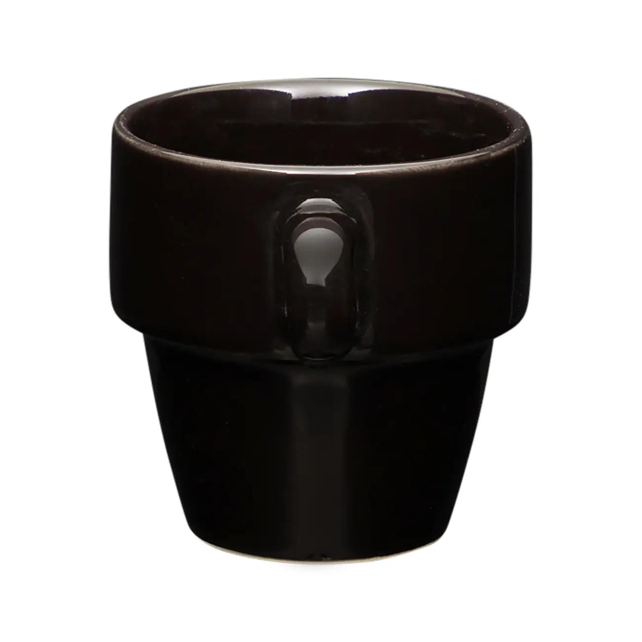 XÍCARA CAFÉ EMPILHÁVEL 90 ML STAK - PRETO - Foto 3