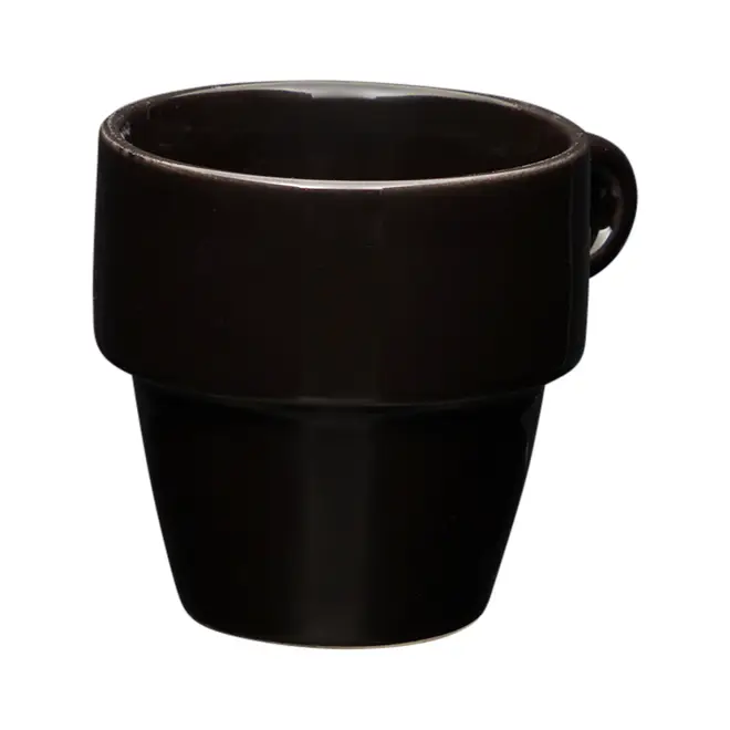 XÍCARA CAFÉ EMPILHÁVEL 90 ML STAK - PRETO - Foto 4