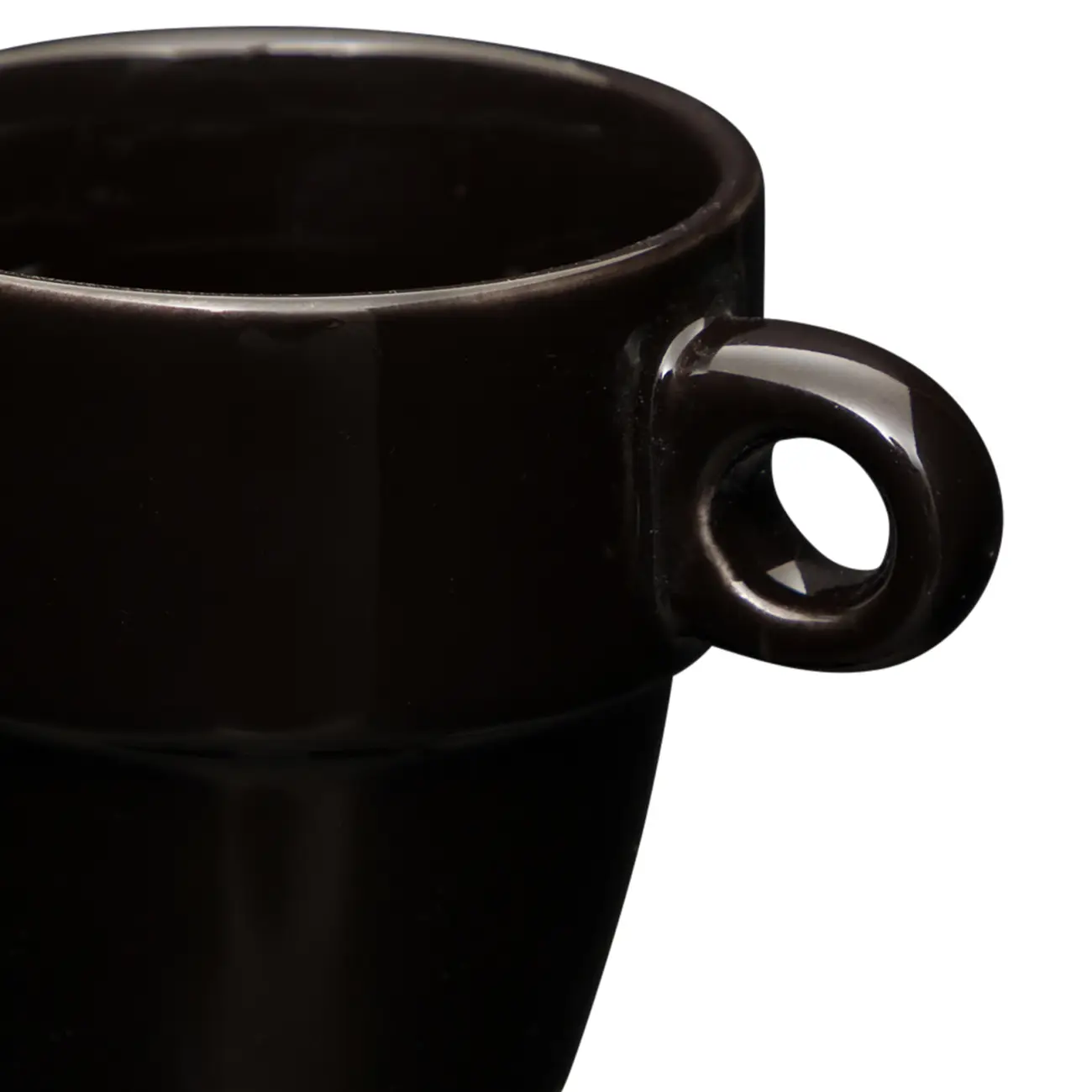 XÍCARA CAFÉ EMPILHÁVEL 90 ML STAK - PRETO - Foto 5