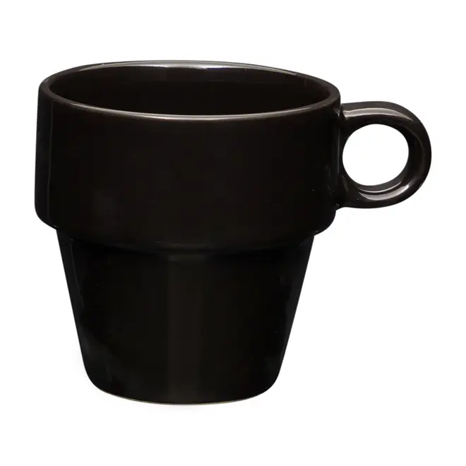 XÍCARA CHÁ EMPILHÁVEL 210 ML STAK - PRETO - Foto 1
