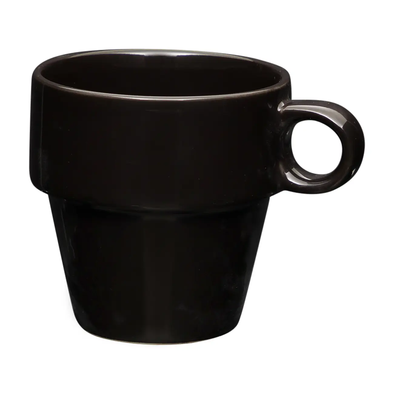 XÍCARA CHÁ EMPILHÁVEL 210 ML STAK - PRETO - Foto 2