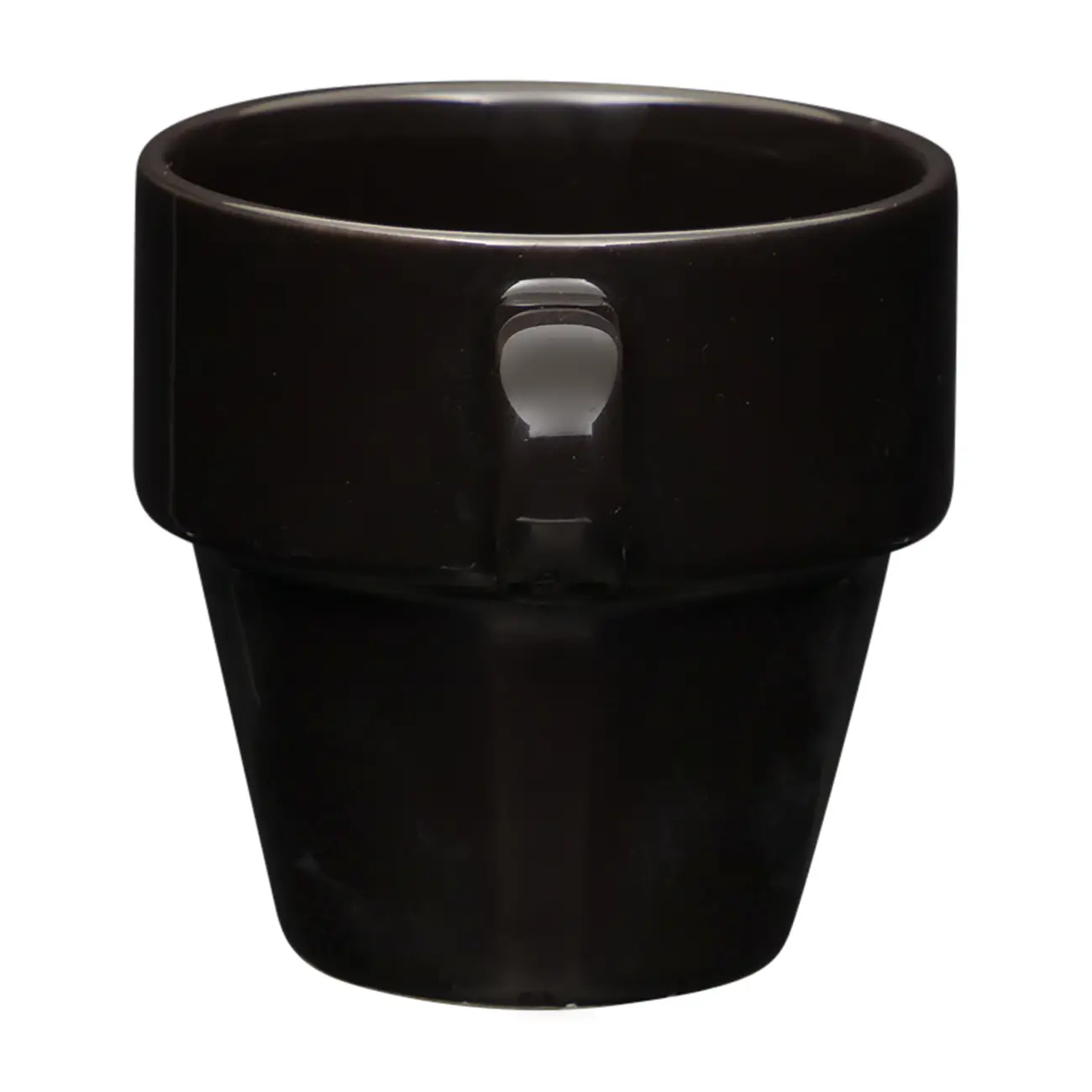 XÍCARA CHÁ EMPILHÁVEL 210 ML STAK - PRETO - Foto 3