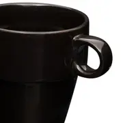 XÍCARA CHÁ EMPILHÁVEL 210 ML STAK - PRETO - Foto 5