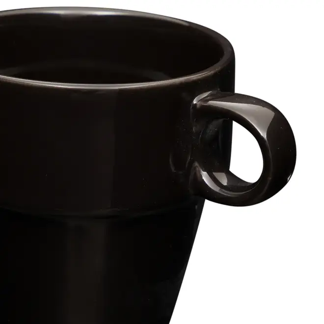 XÍCARA CHÁ EMPILHÁVEL 210 ML STAK - PRETO - Foto 5