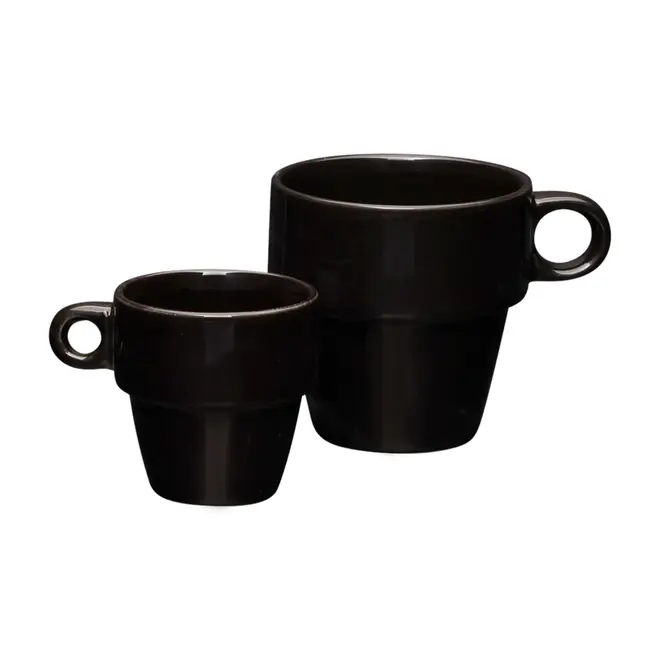 XÍCARA CHÁ EMPILHÁVEL 210 ML STAK - PRETO - Foto 6