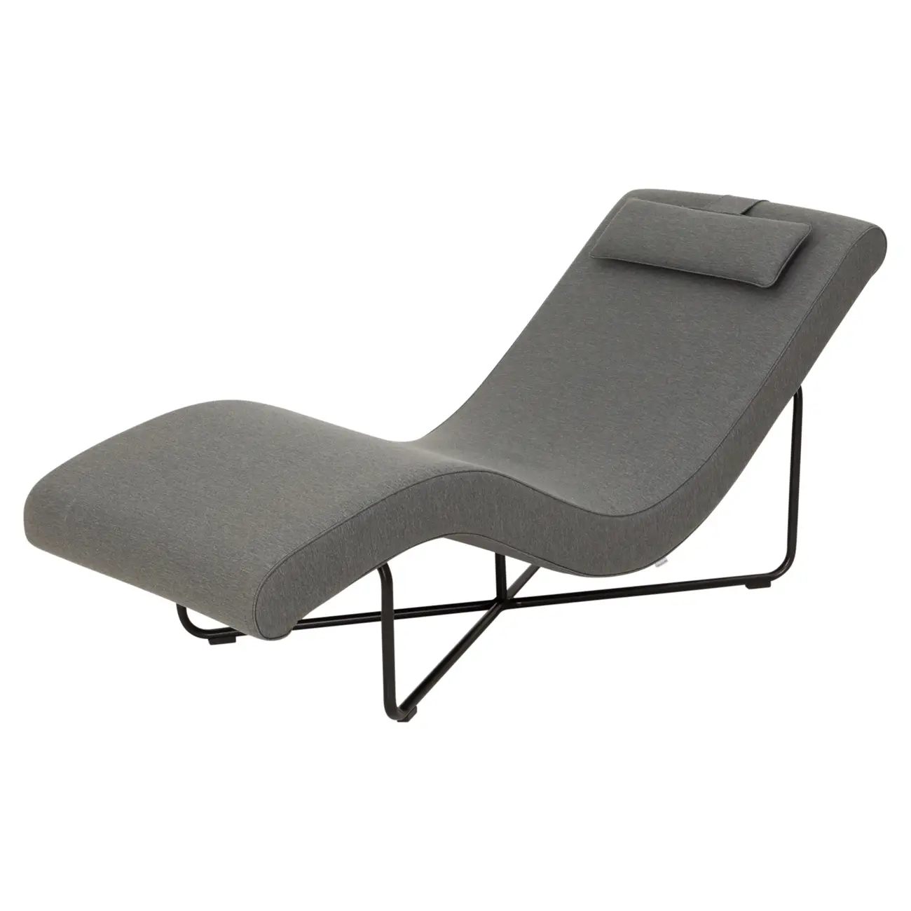 CHAISE LONGUE ALUA - CINZA/PRETO - Foto 1
