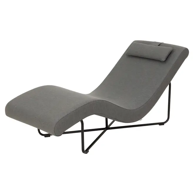 CHAISE LONGUE ALUA - CINZA/PRETO - Foto 1