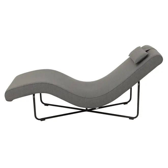 CHAISE LONGUE ALUA - CINZA/PRETO - Foto 3