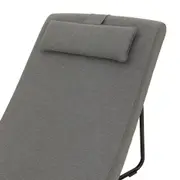CHAISE LONGUE ALUA - CINZA/PRETO - Foto 4