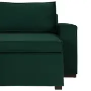 SOFÁ RETRÁTIL BIPARTIDO 3 LUGARES OLIDO - VERDE ESCURO - Foto 6