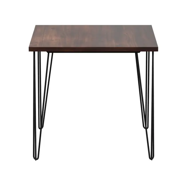 MESA DE JANTAR MESA 80 CM X 80 CM ZAHARA - PRETO/NOZES RÚSTICO - Foto 27