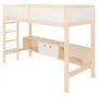 CAMA SISTEMA DE QUARTO INTEGRADO COM ESCRIVANINHA E ESCADA PÉ COM PÉ - NATURAL WASHED/BRANCO - Foto 2