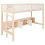 CAMA SISTEMA DE QUARTO INTEGRADO COM ESCRIVANINHA E ESCADA PÉ COM PÉ - NATURAL WASHED/BRANCO - Foto 5