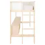 CAMA SISTEMA DE QUARTO INTEGRADO COM ESCRIVANINHA E ESCADA PÉ COM PÉ - NATURAL WASHED/BRANCO - Foto 7