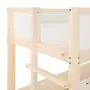 CAMA SISTEMA DE QUARTO INTEGRADO COM ESCRIVANINHA E ESCADA PÉ COM PÉ - NATURAL WASHED/BRANCO - Foto 11