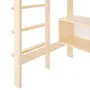 CAMA SISTEMA DE QUARTO INTEGRADO COM ESCRIVANINHA E ESCADA PÉ COM PÉ - NATURAL WASHED/BRANCO - Foto 13