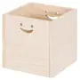 CAIXA ORGANIZADORA 30 CM X 30 CM X 30 CM PÉ COM PÉ - NATURAL WASHED - Foto 2