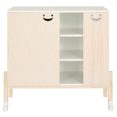 CÔMODA 2 PORTAS 86 CM X 45 CM PÉ COM PÉ