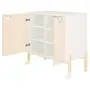 CÔMODA 2 PORTAS 86 CM X 45 CM PÉ COM PÉ - BRANCO/NATURAL WASHED - Foto 2