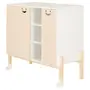 CÔMODA 2 PORTAS 86 CM X 45 CM PÉ COM PÉ - BRANCO/NATURAL WASHED - Foto 3