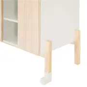 CÔMODA 2 PORTAS 86 CM X 45 CM PÉ COM PÉ - BRANCO/NATURAL WASHED - Foto 8