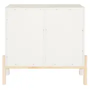 CÔMODA 2 PORTAS 86 CM X 45 CM PÉ COM PÉ - BRANCO/NATURAL WASHED - Foto 9